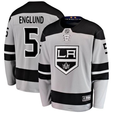 Fanatics Branded Los Angeles Kings Men's Andreas Englund Breakaway Gray Alternate NHL Jersey