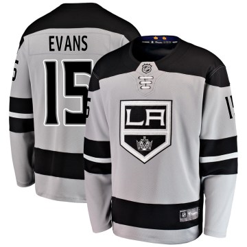 Fanatics Branded Los Angeles Kings Men's Daryl Evans Breakaway Gray Alternate NHL Jersey