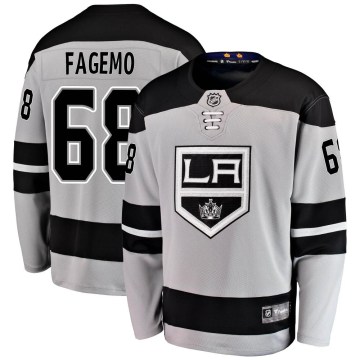 Fanatics Branded Los Angeles Kings Men's Samuel Fagemo Breakaway Gray Alternate NHL Jersey