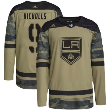 Adidas Los Angeles Kings Men's Bernie Nicholls Authentic Camo Military Appreciation Practice NHL Jersey